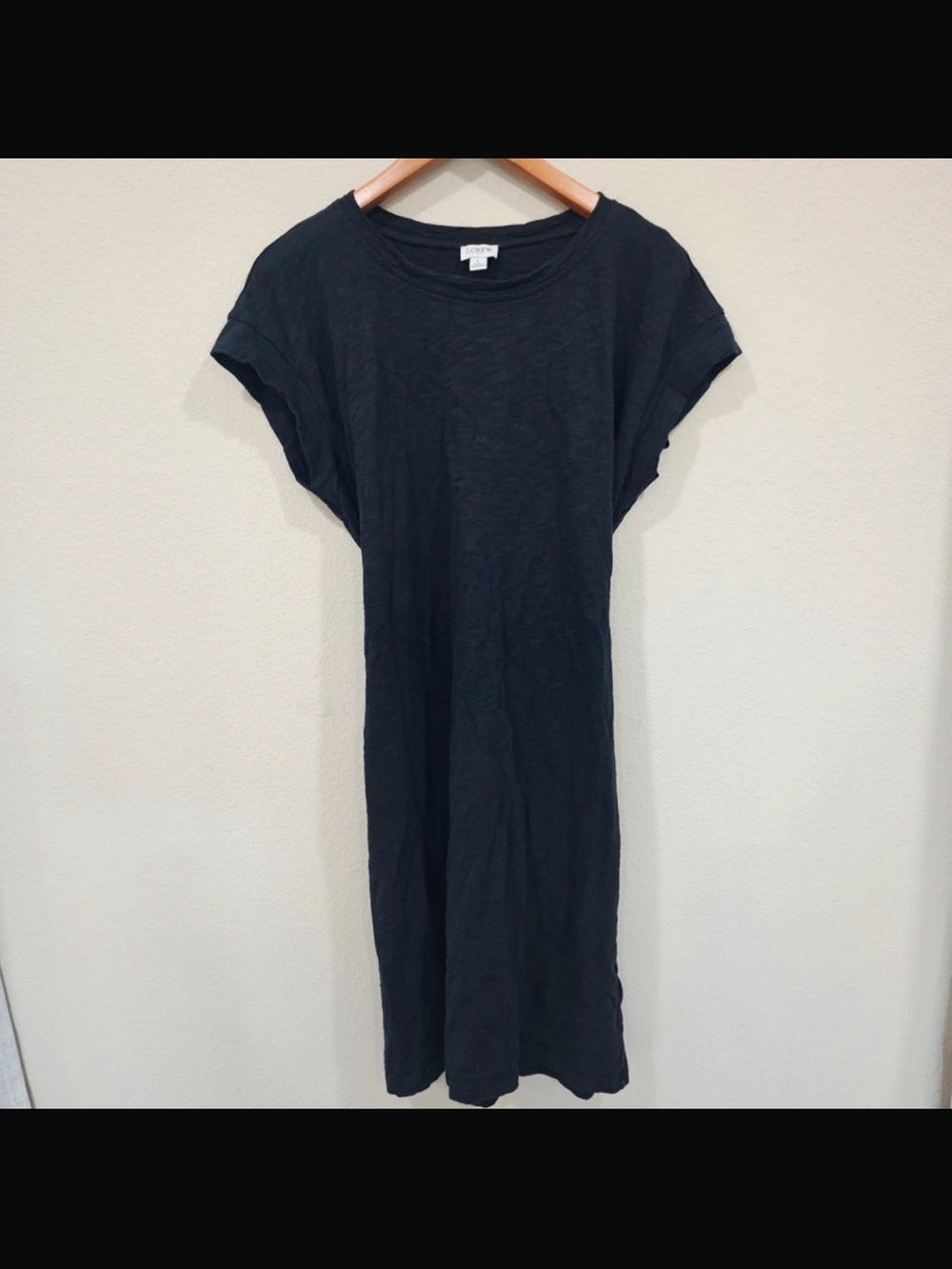 Crew Black Tie Waist Shift Dress L Clean Girl Quiet Luxury Capsule Wardrobe